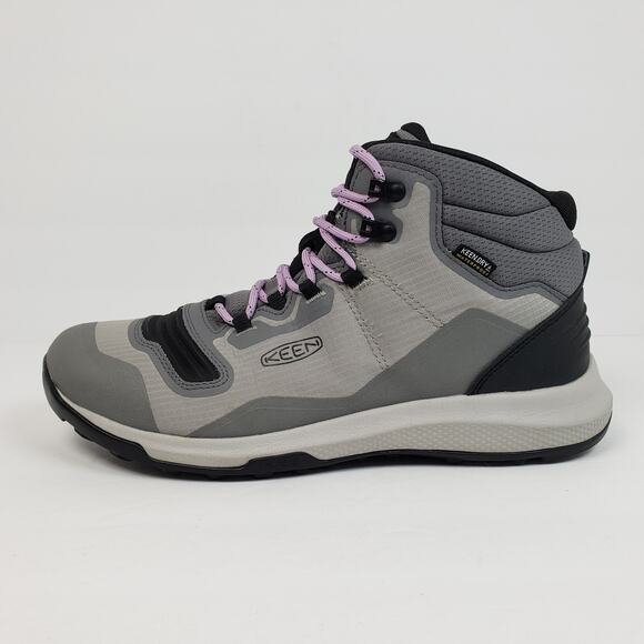 Keen Tempo Mid Womens Size 9.5 Gray Keendry Waterproof Hiking Trail Boot Shoes - Picture 3 of 13